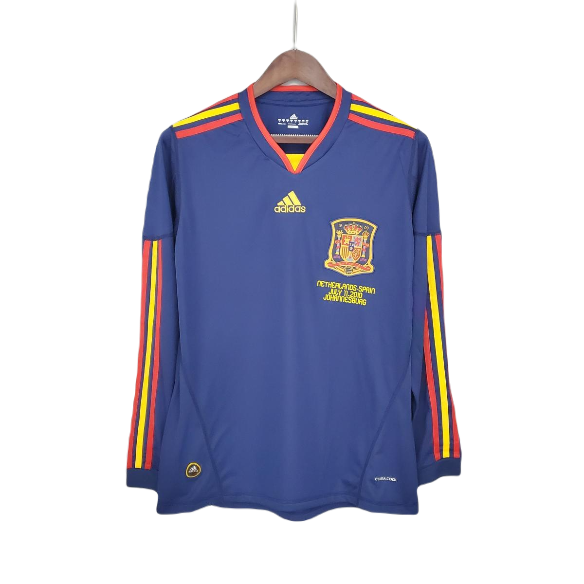 Retro long sleeve Spain 2010 Away Kit