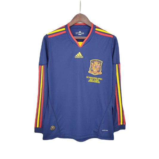 Retro long sleeve Spain 2010 Away Kit