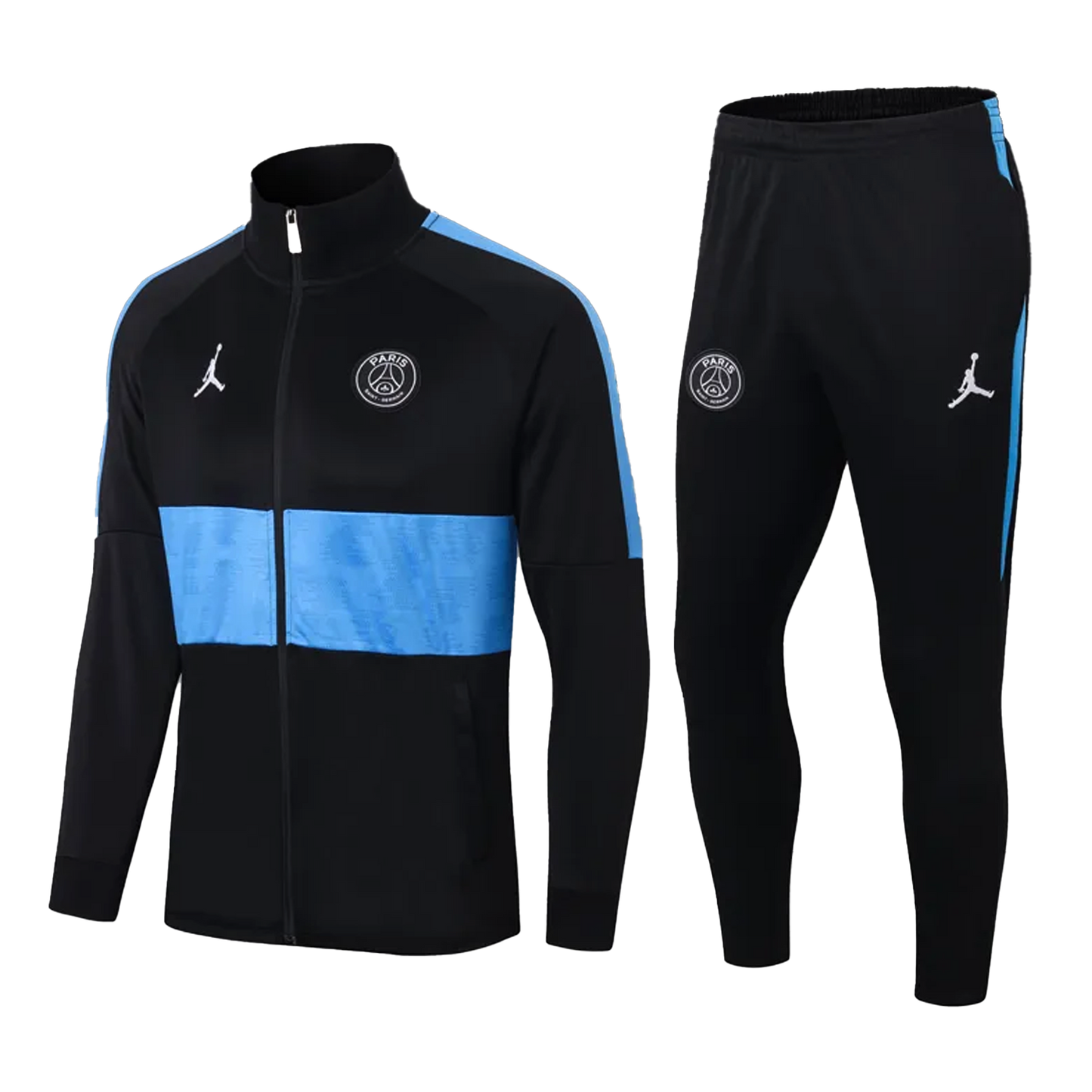 PSG Zip Up Tracksuit "Black & Blue"