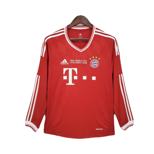 Retro long sleeve Bayern Munich 12/13 Champions League Home Kit