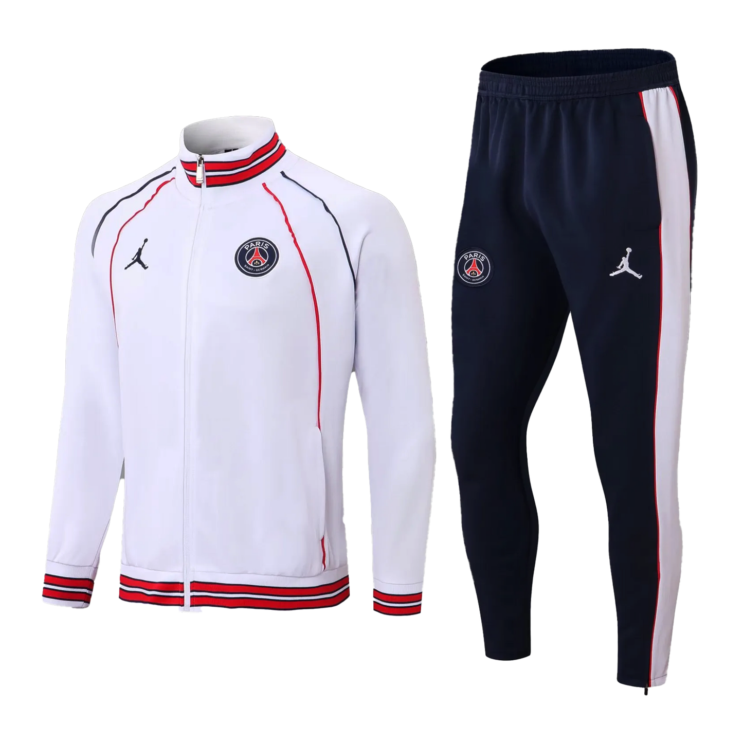 PSG Zip Up Tracksuit "White & Red"