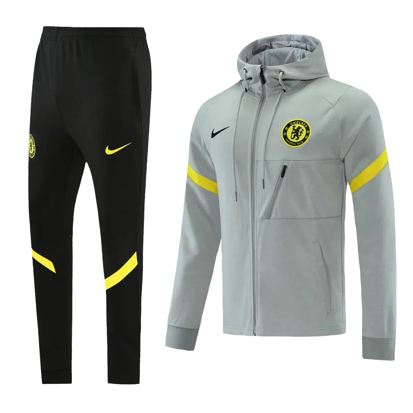 Chelsea Hooded Tracksuit "Grey & Yellow"