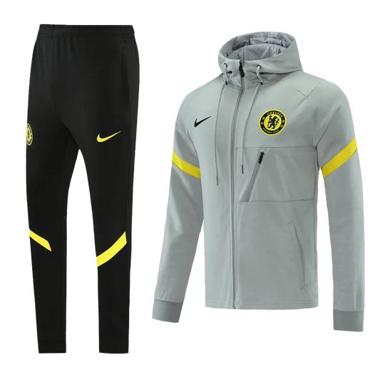 Chelsea Hooded Tracksuit "Grey & Yellow"