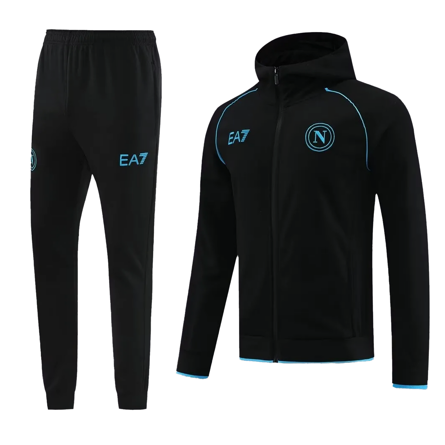 Napoli Hooded Tracksuit "Black & Blue"