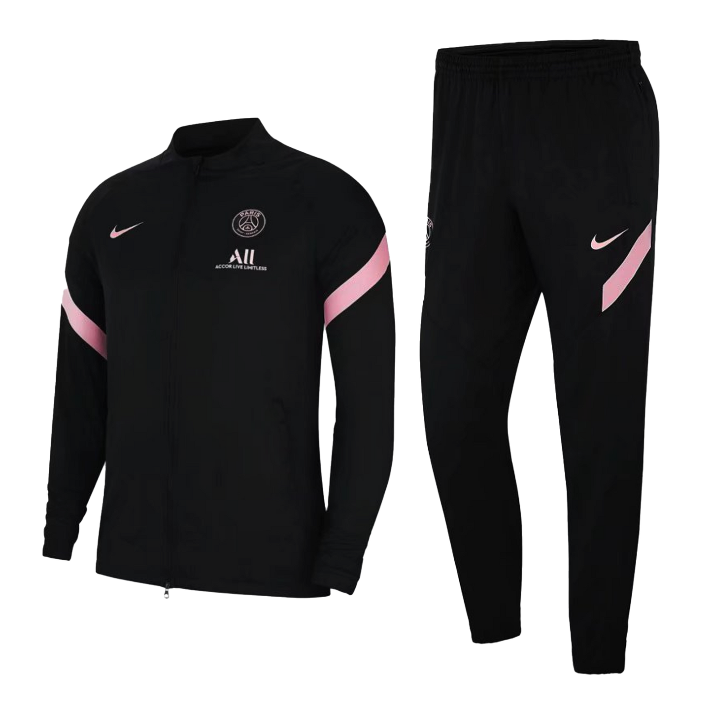 PSG Zip Up Tracksuit "Black & Pink"