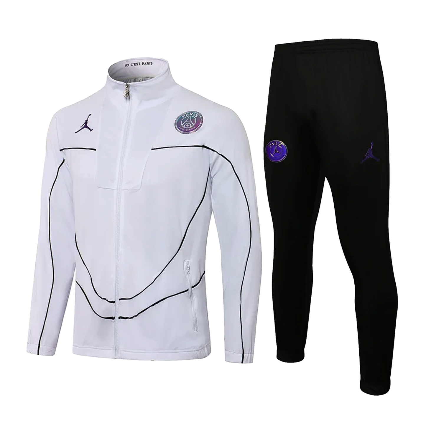 PSG Zip Up Tracksuit "White Chrome"