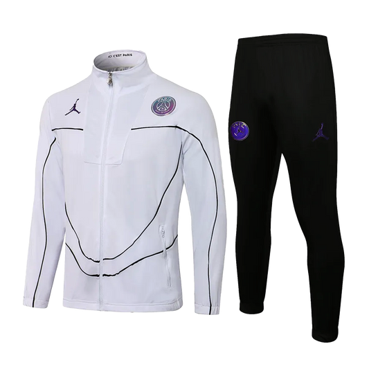 PSG Zip Up Tracksuit "White Chrome"