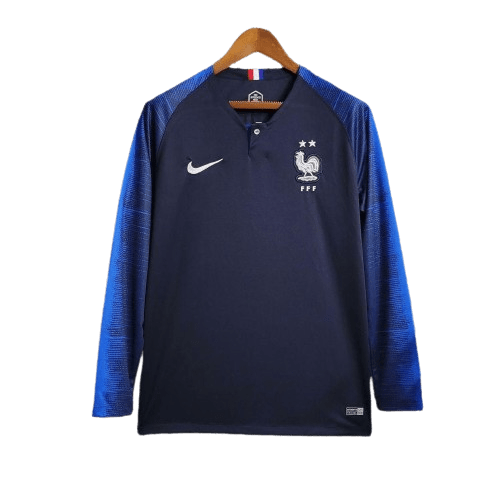 Retro 2018 France Home Long Sleeve Kit