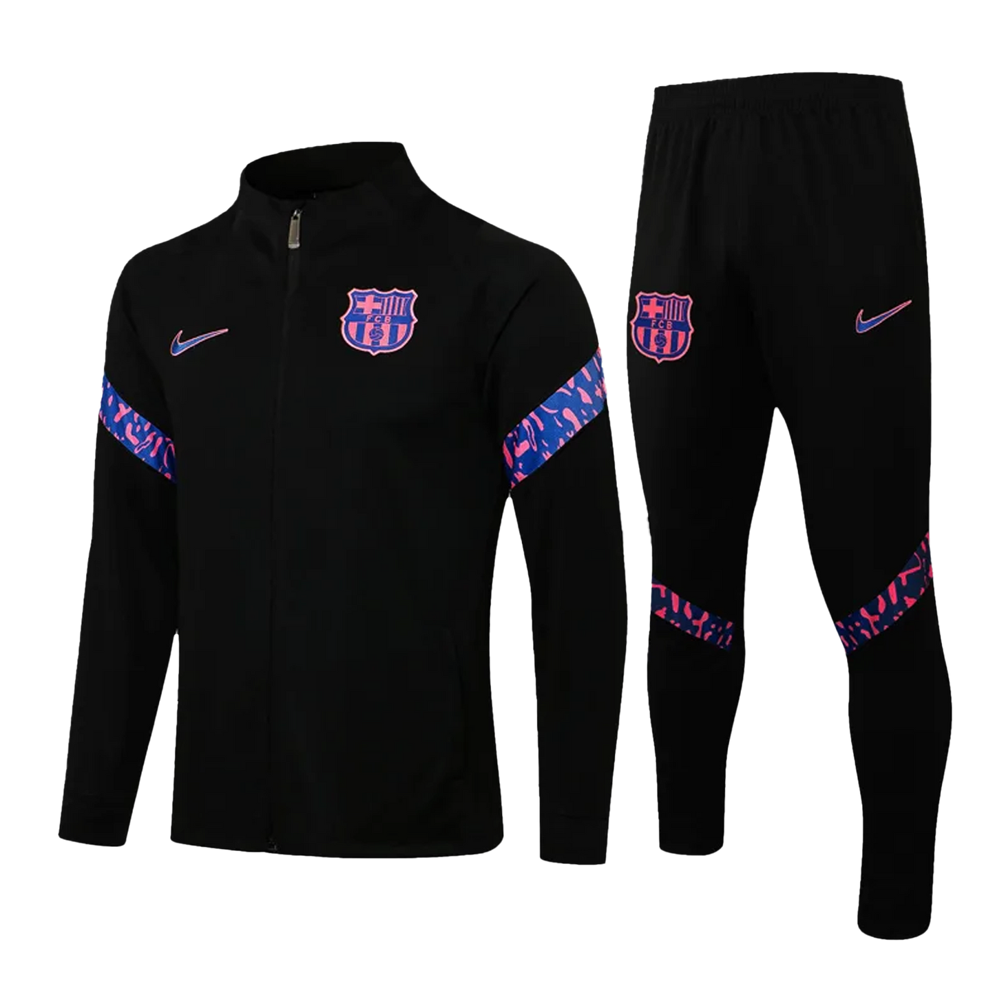 Barcelona Zip Up Tracksuit "Black & Purple"