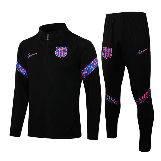 Barcelona Zip Up Tracksuit "Black & Purple"