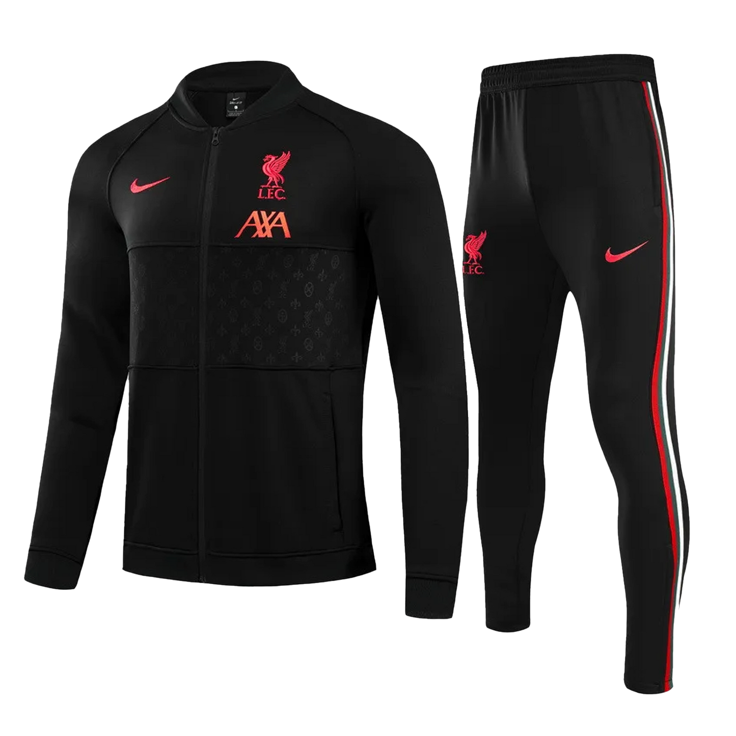 Liverpool Zip Up Tracksuit "Black & Red"