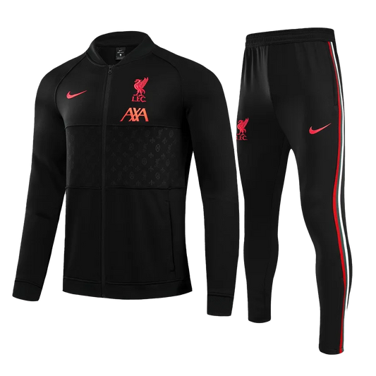 Liverpool Zip Up Tracksuit "Black & Red"