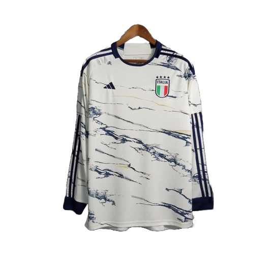 Italy Long Sleeve Away White Kit 2023