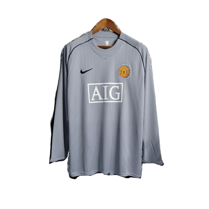 Retro 07-08 Manchester United Gray Goalkeeper Kit