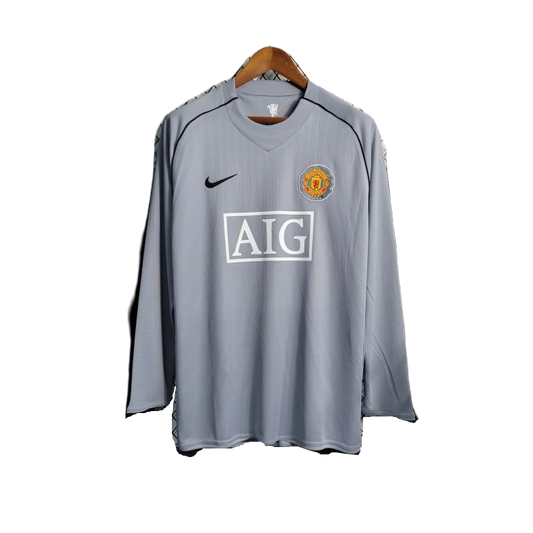 Retro 07-08 Manchester United Gray Goalkeeper Kit