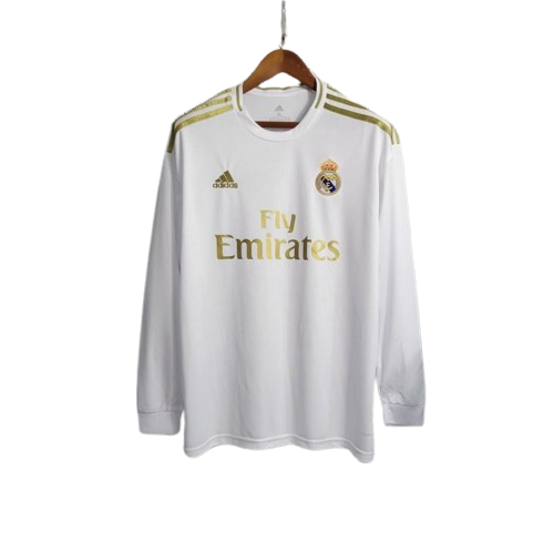 Retro 19/20 Long Sleeve Real Madrid Home Kit