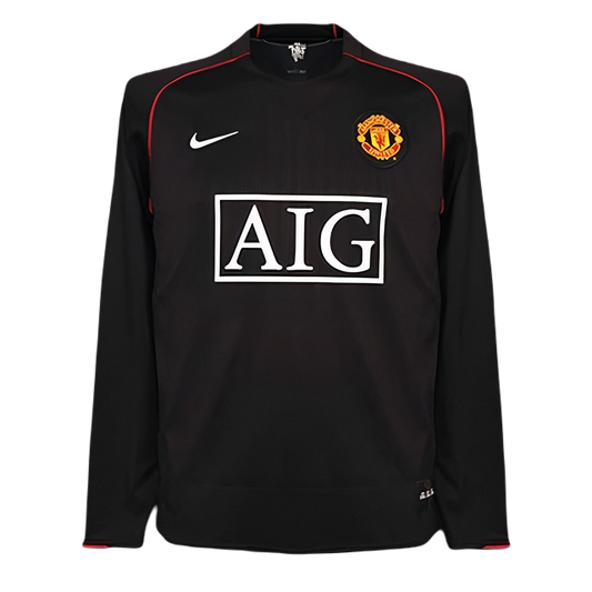 Retro 07/08 Manchester United Away Black Long Sleeve Kit