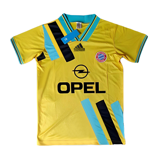 Retro 1993-95 Bayern Munich Away Yellow Kit